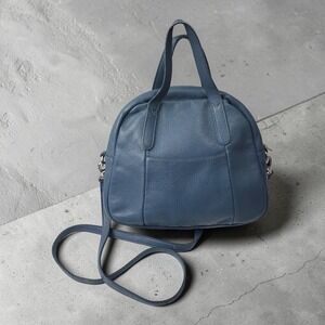 SAS Kenzie Deep Blue Pebbled Leather Bag Crossbody Satchel